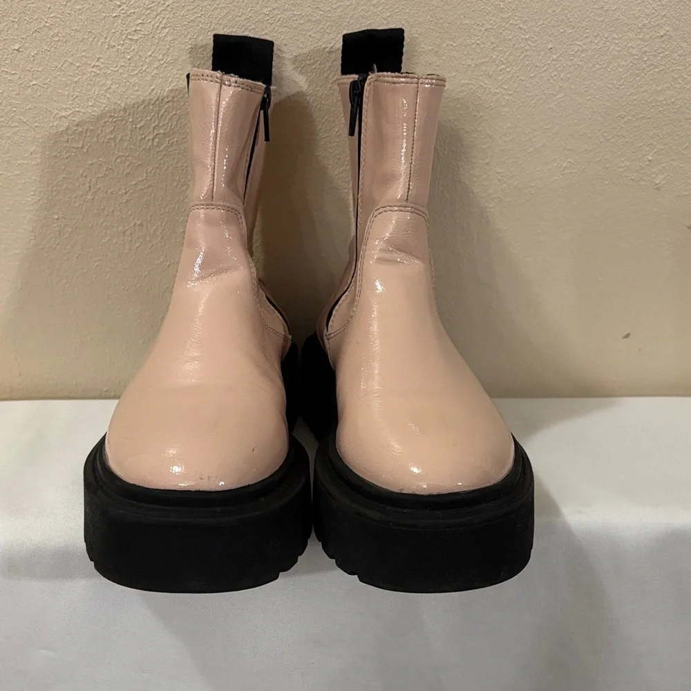Zara Girls Blush Boots with Black Soles